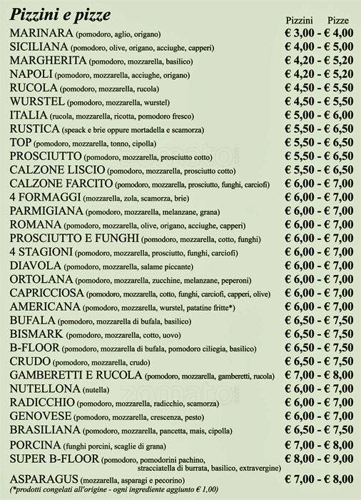 Menu di B - FLOOR Milano 