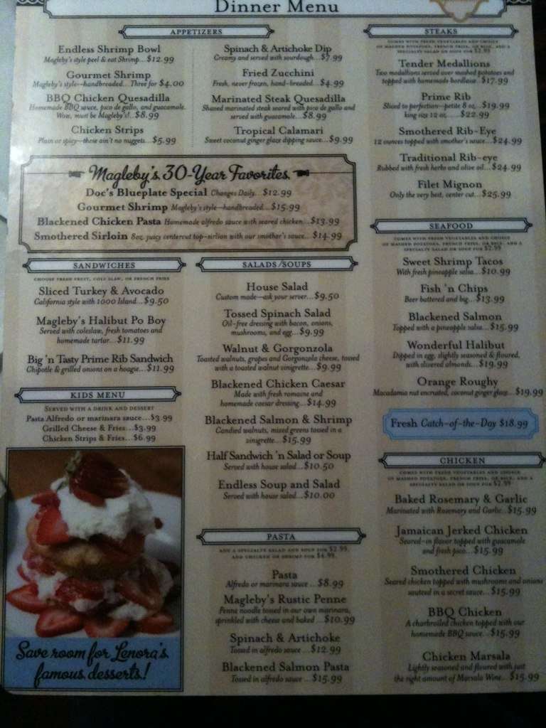 Magleby's Fresh Menu, Menu For Magleby's Fresh, Provo, Salt Lake City ...