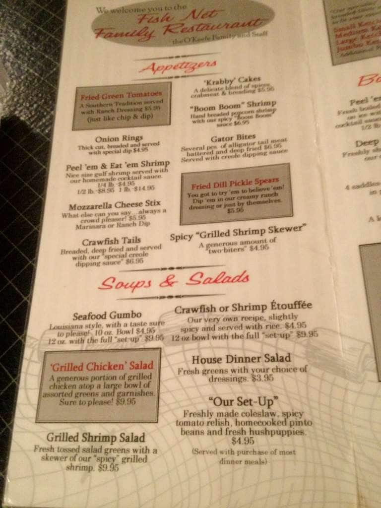 Fish Net Family Restaurant Menu Urbanspoon/Zomato