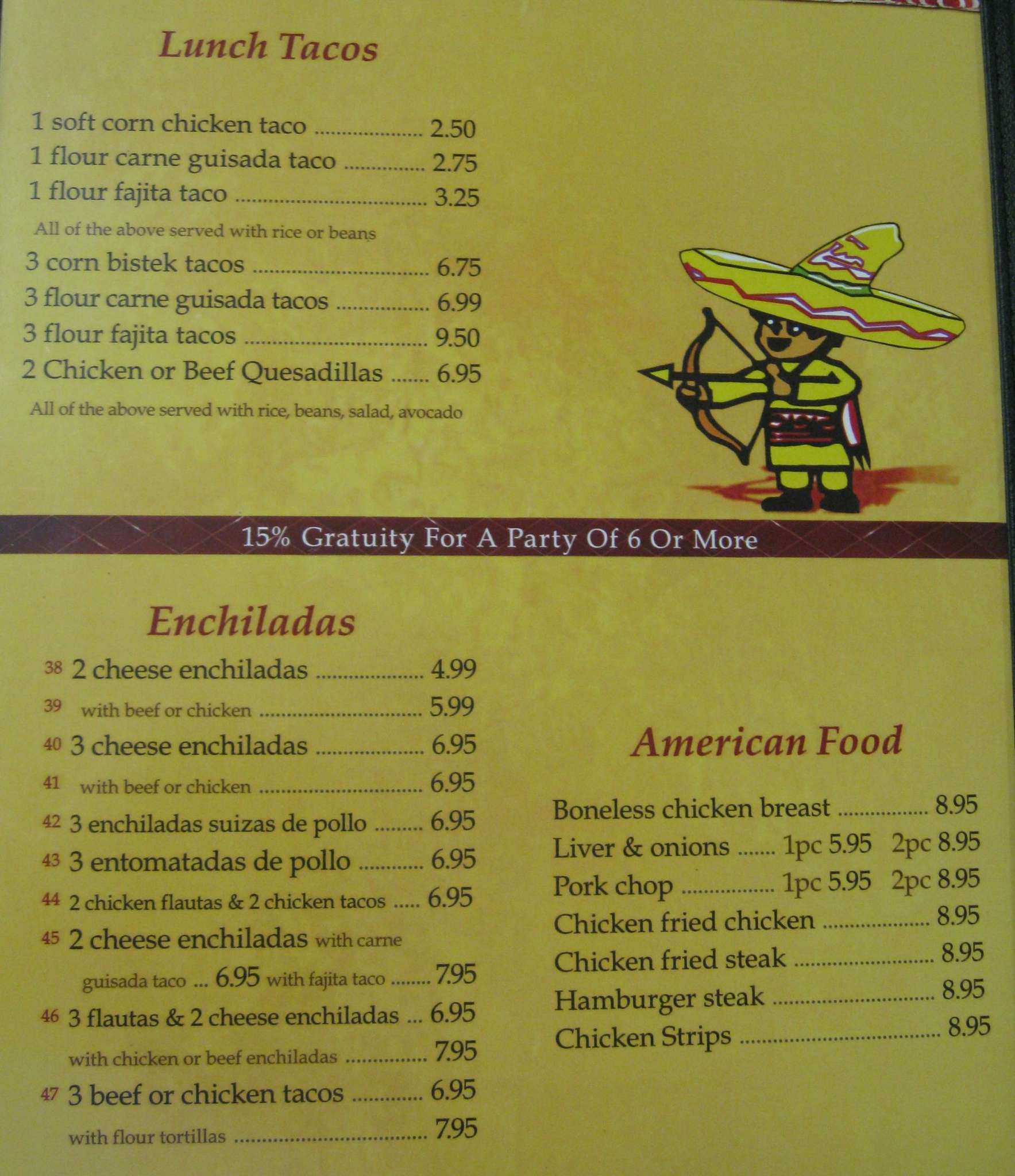 Menu at Danny's Restaurant, Mission, E Griffin Pkwy