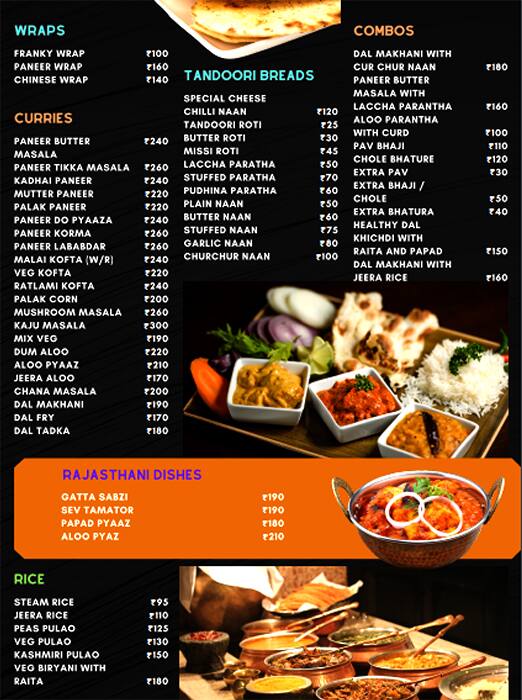 Kravers Kitchen menu