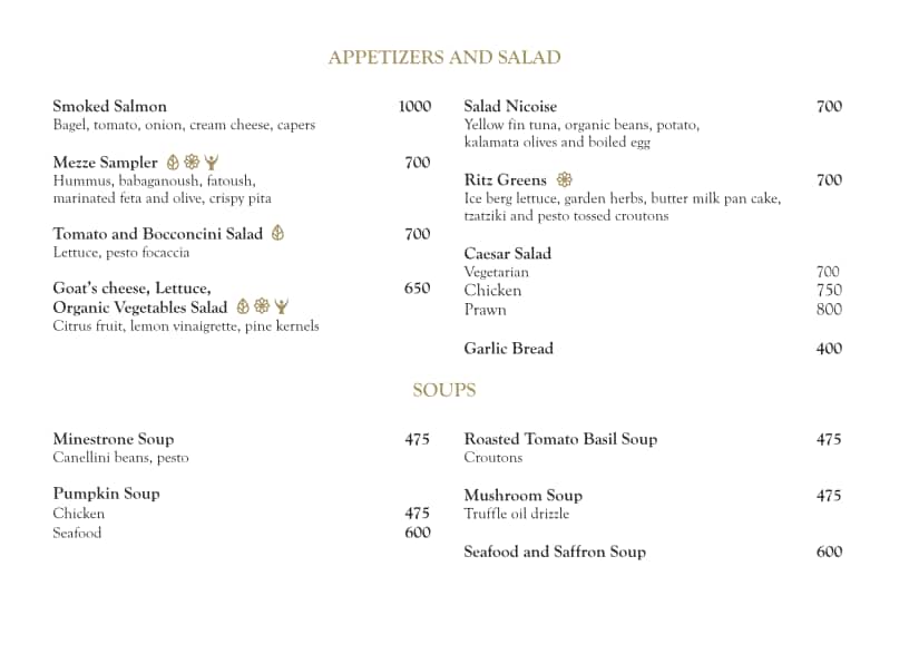 The Market The RitzCarlton Menu Zomato