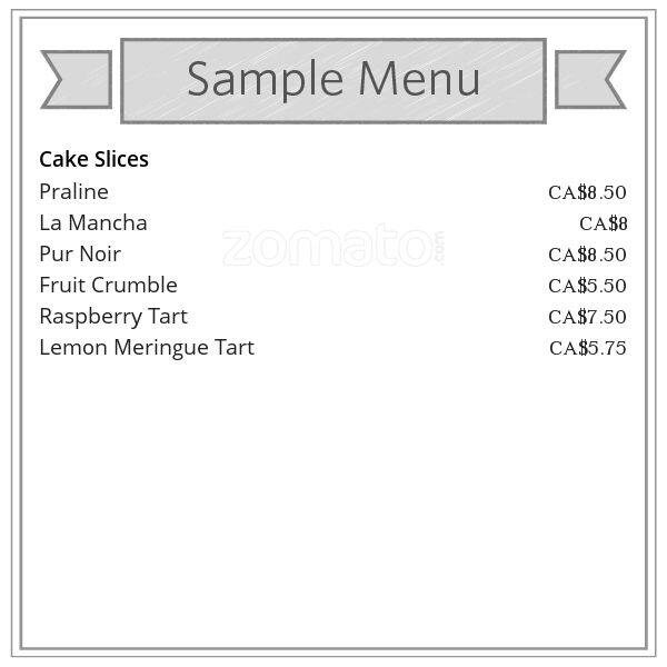 Nadège menu
