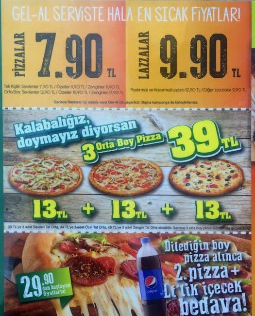 PizzaLazza Menü, PizzaLazza, Örnek Merkez, İstanbul için Menü Zomato