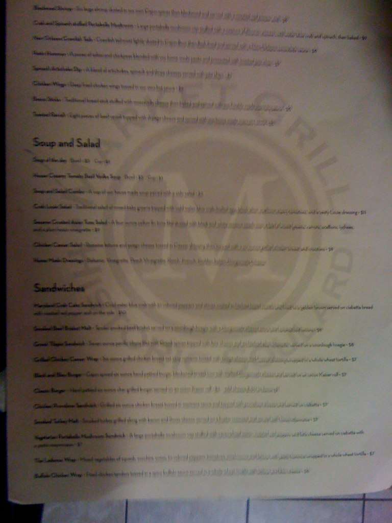 Market Grill Menu, Menu for Market Grill, Soulard / Benton Park, St