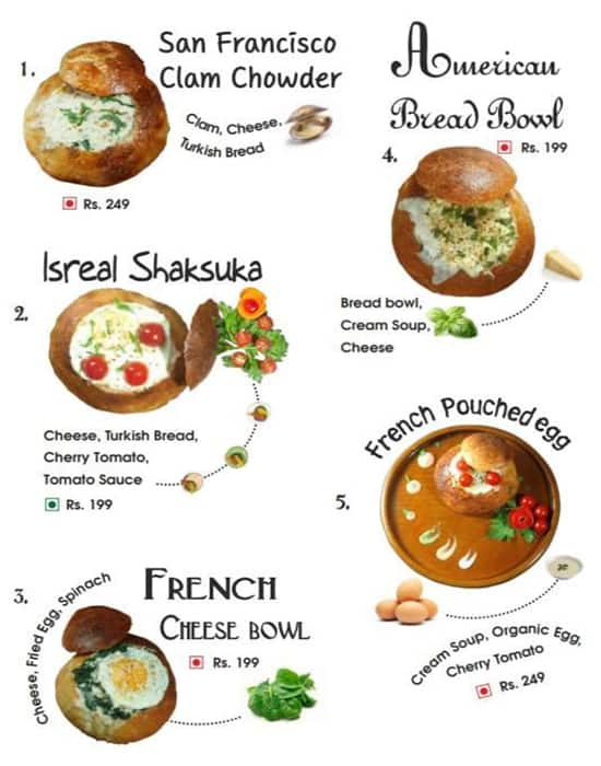 Menu at TLC Art Cafe, Mangaluru