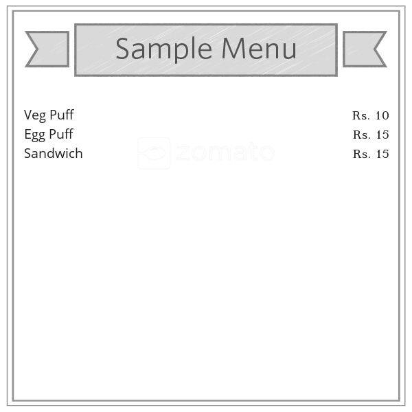 JJ Bakery menu