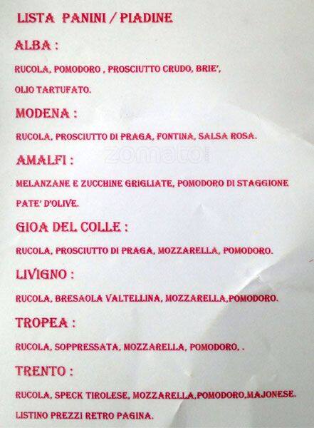 Menu di Gola 31 