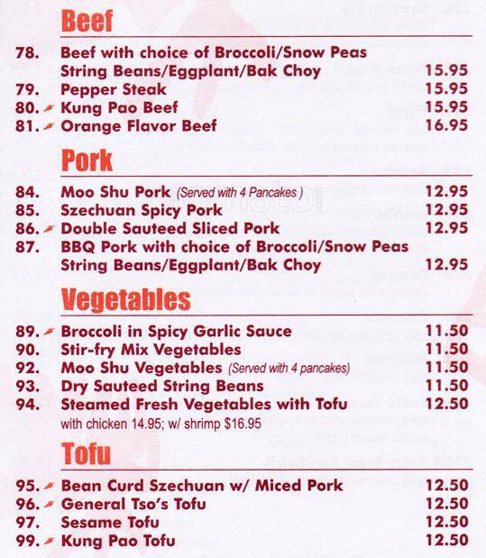 Menu at Lilli and Loo restaurant, West New York