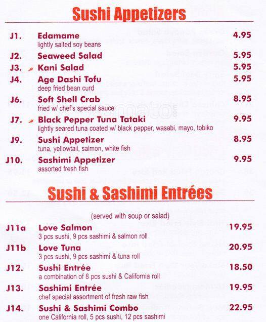 Menu at Lilli and Loo restaurant, West New York