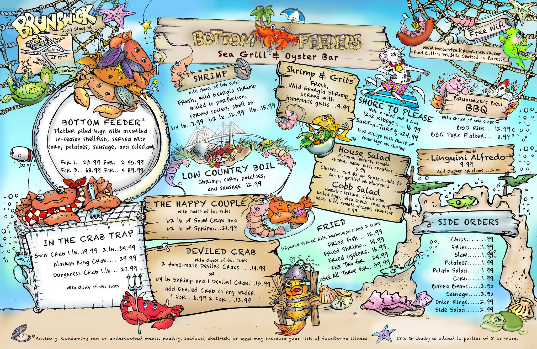 Bottom Feeders Menu Menu For Bottom Feeders Brunswick Brunswick