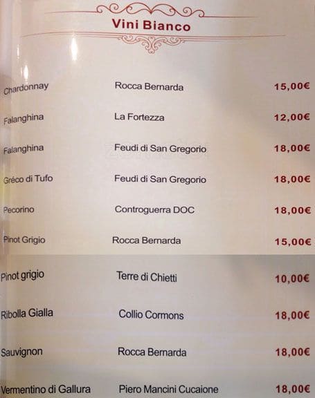 Menu di Ristorante Unico Cinese Giapponese Sudamericano 