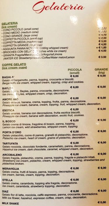 Menu di Bagalà 