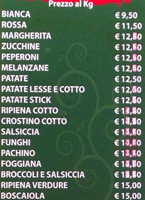 Pizzamò меню