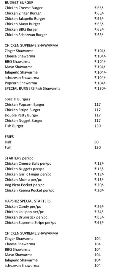 menu-of-hapshiz-mumbai-central-mumbai