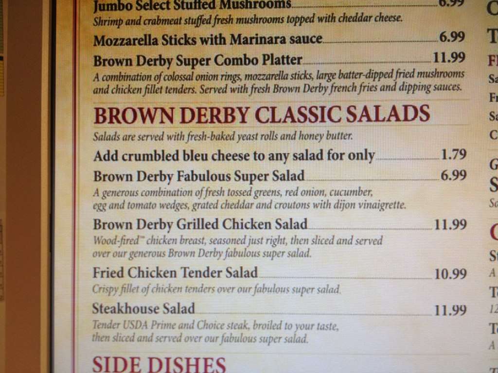 Menu At Girves Brown Derby Pub Bar Medina