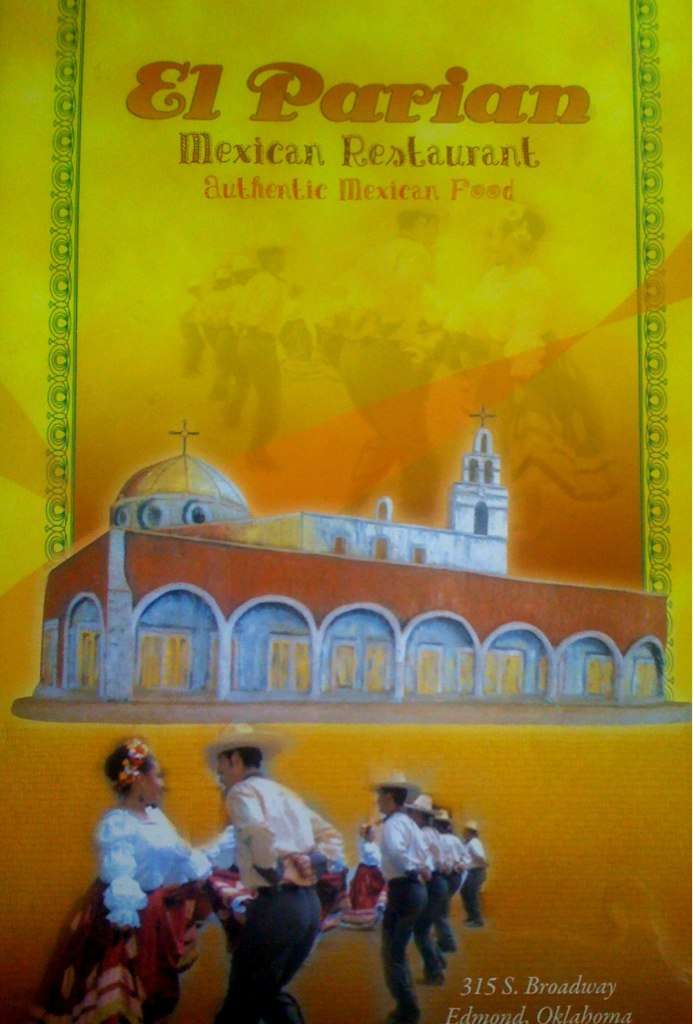 El Parian Menu, Menu for El Parian, Original Edmond, Oklahoma City