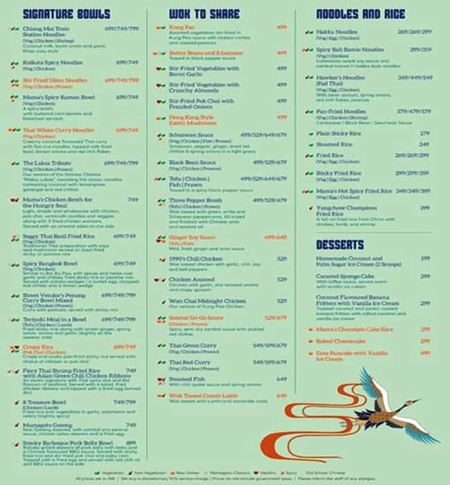 Menu of Mamagoto Sector 41 Noida