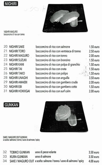 Menu di Izakaya 