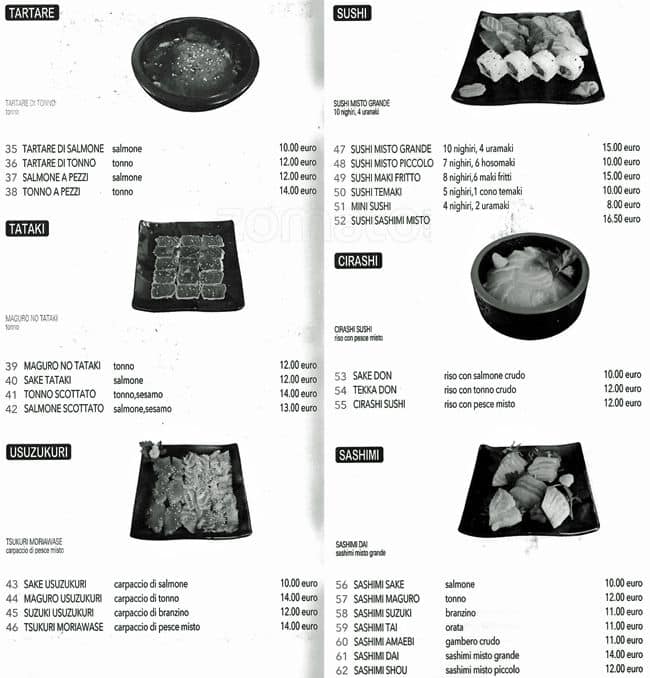 Menu di Izakaya 