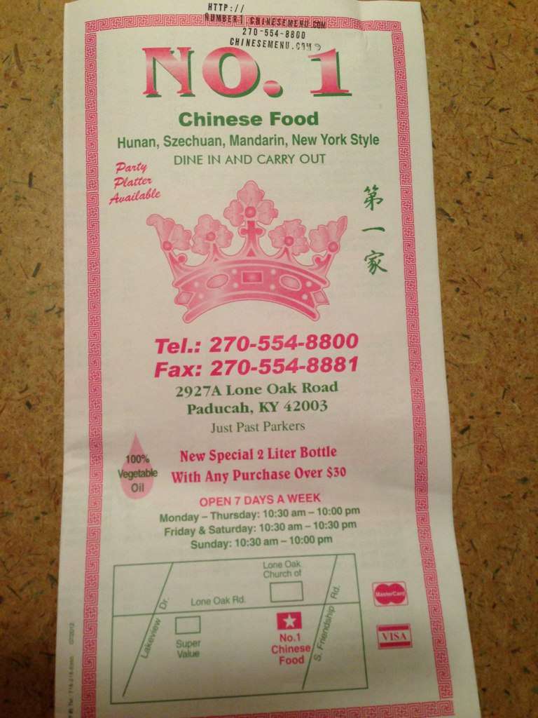 Number 1 Chinese Food Menu Men Para Number 1 Chinese Food Paducah 