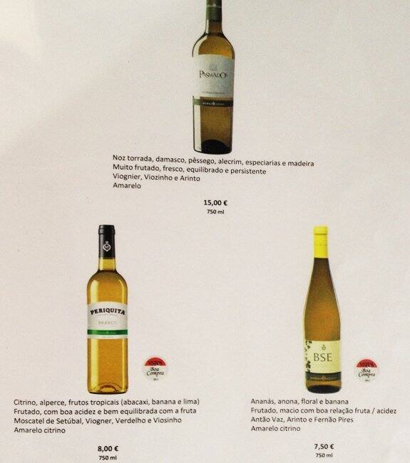 Menu em Sabores da Quinta restaurante, Quinta do Conde, Av. de