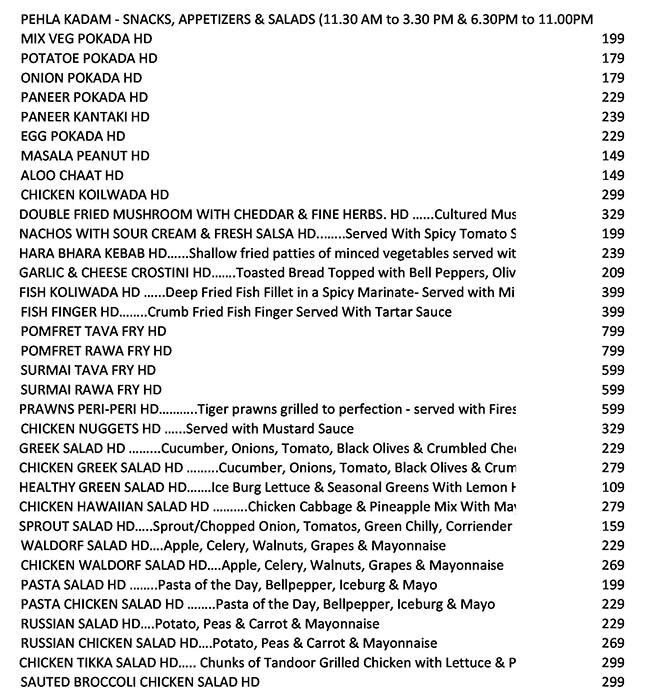 Menu at Namaste Chef by Asian Wok & Grill, Nashik