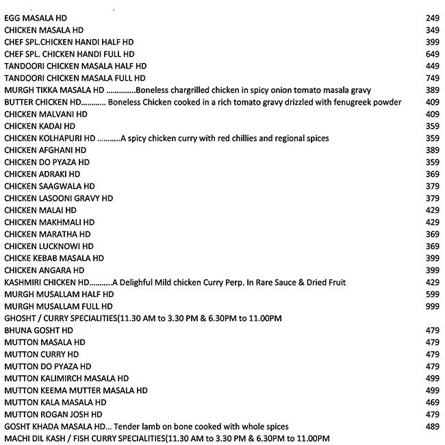 Menu at Namaste Chef by Asian Wok & Grill, Nashik