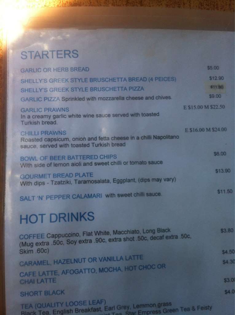 Shelly's Cafe Menu,Menú para Shelly's Cafe, Shellharbour, Shellharbour