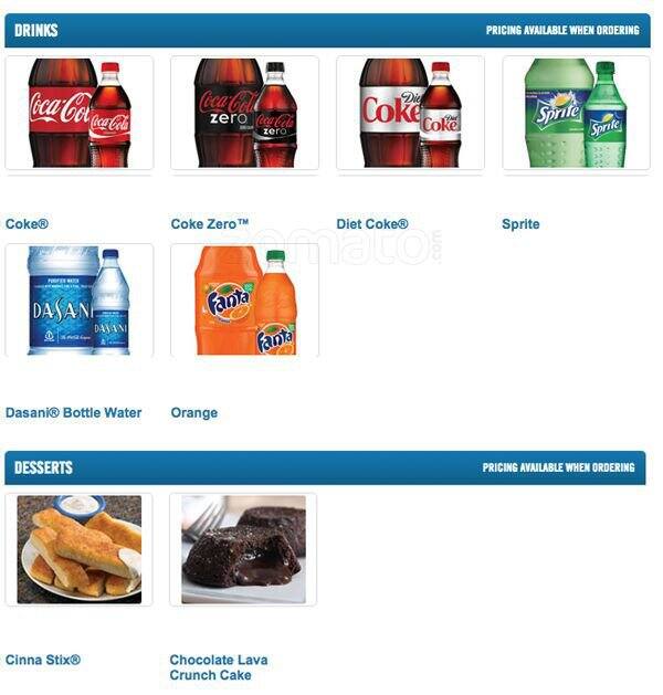 Domino's menu