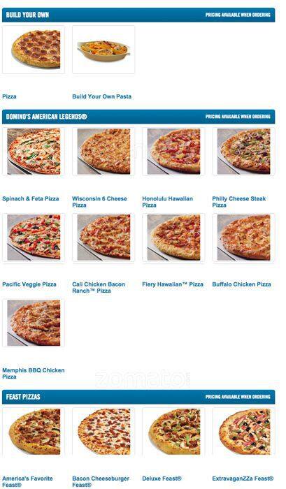 Domino's menu