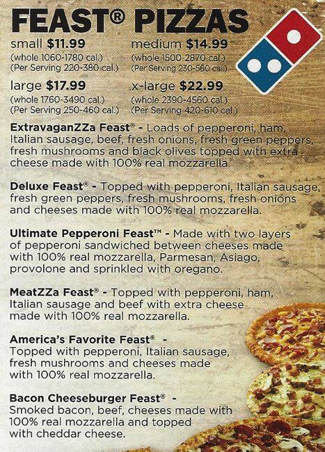 Domino's menu