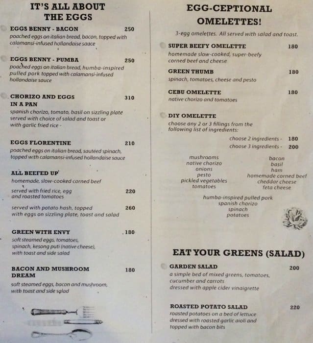 Yolk Menu