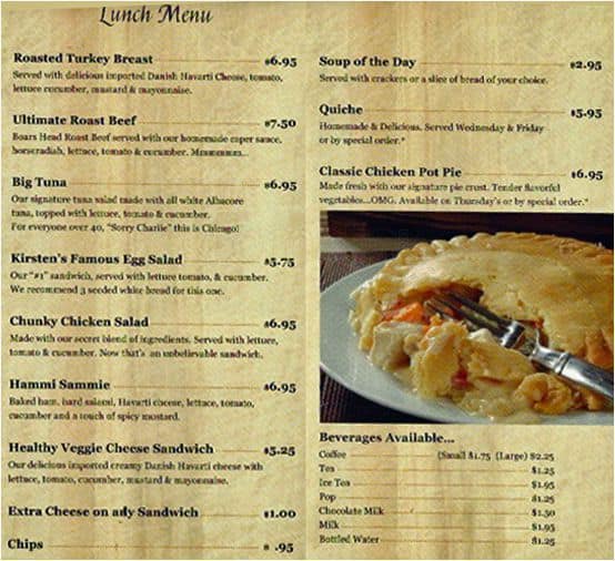 Kristens Danish Bakery Menu, Menu for Kristens Danish Bakery, Burr