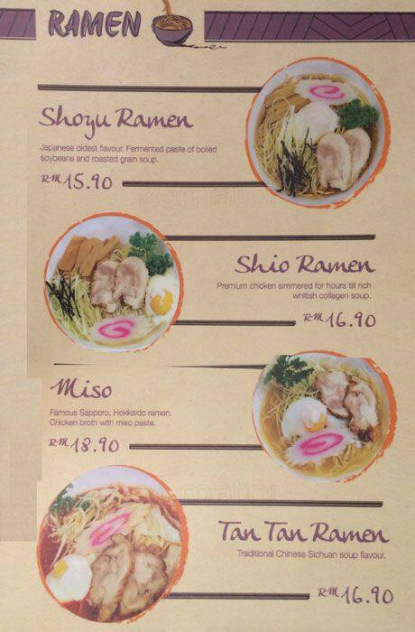 Ramen Village Menu Menu For Ramen Village Brickfields Kuala Lumpur