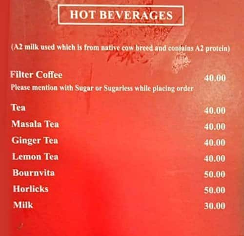 Menu of South Ruchis Square Race Course Road Bangalore Menu of South Ruchis Square Race Course Road Bangalore