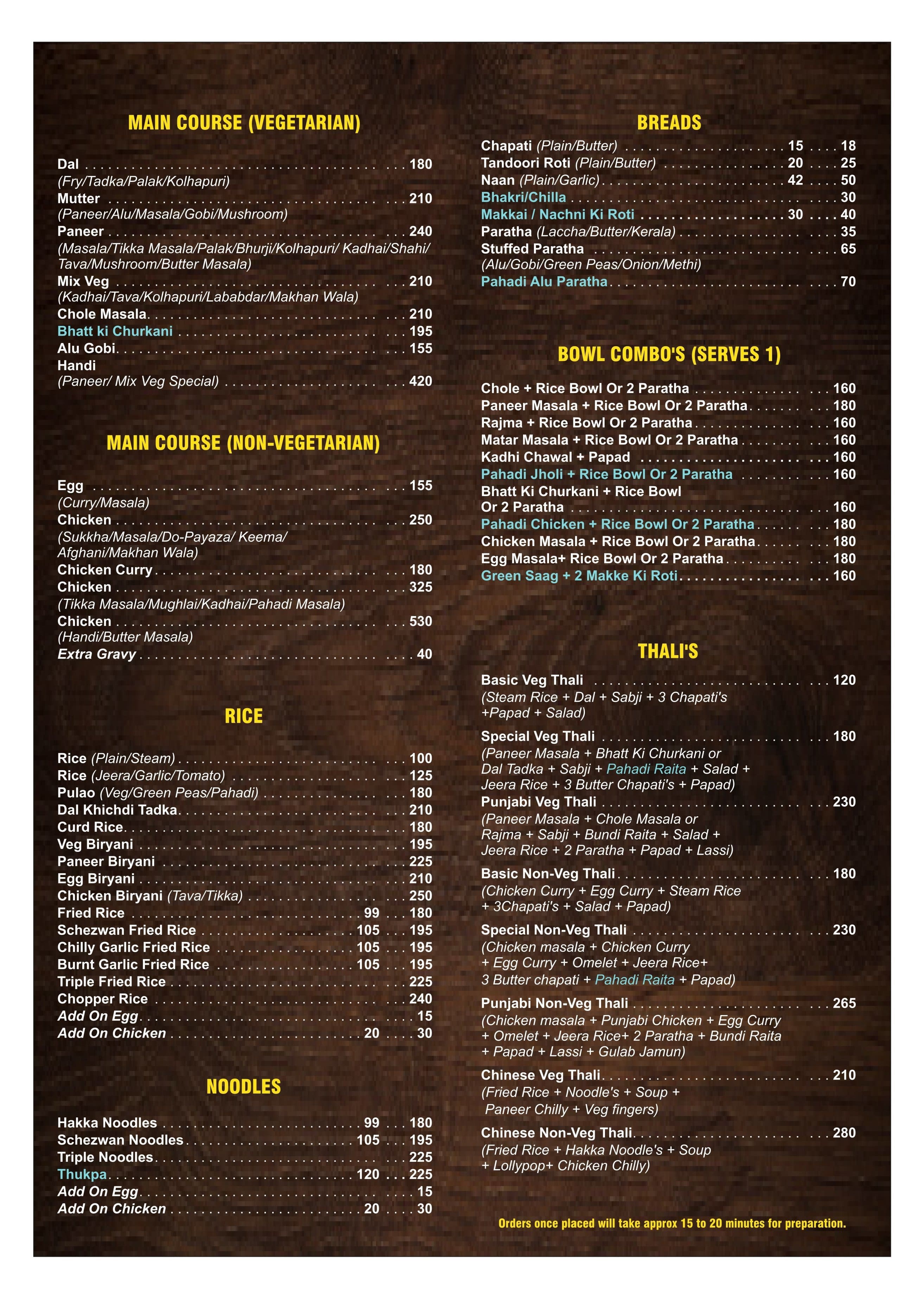 Menu at Basanti's Himalayan Restaurant, Navi Mumbai