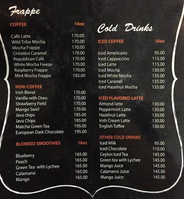 Coffee Republic Menu, Menu for Coffee Republic, Filinvest City ...