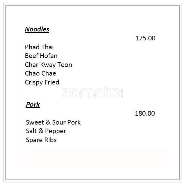 Menu at Food Nation restaurant, Mandaluyong