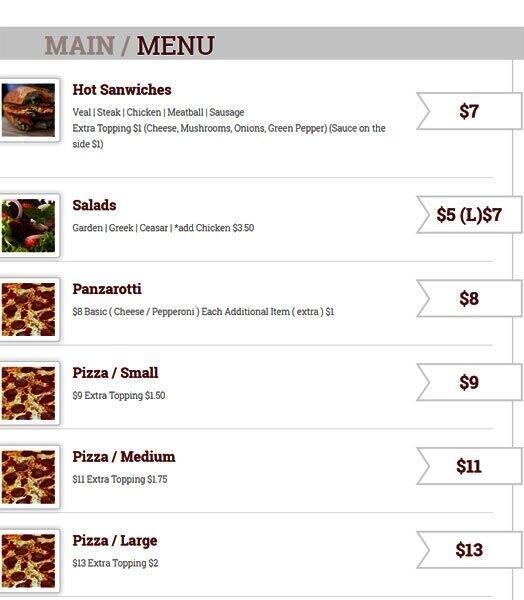 Menu de San Francesco's Foods