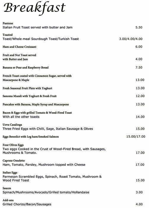 Four Olives Deli Menu, Menu for Four Olives Deli, Manly, Sydney