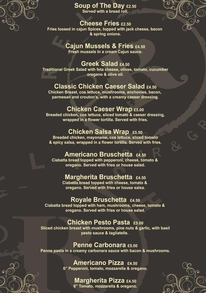 Menu at Relish pub & bar, Doncaster