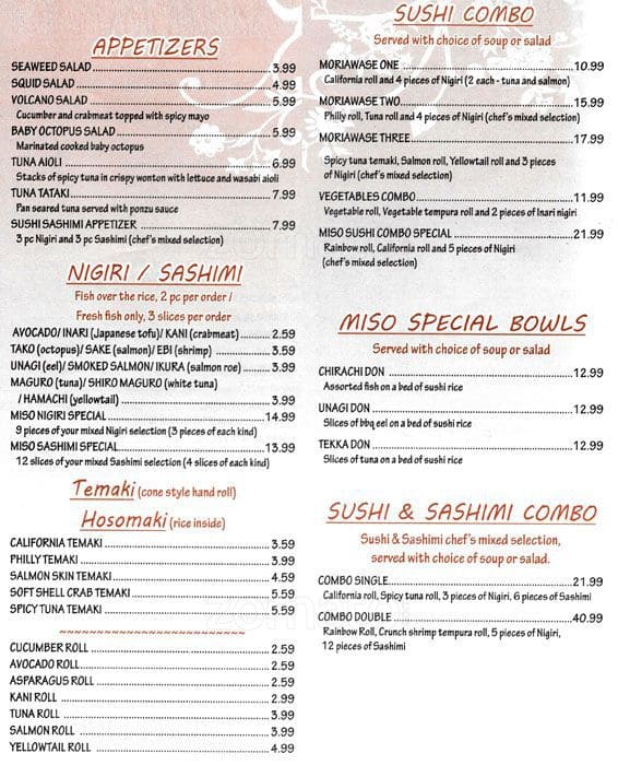 Wasabi Cafe Concord Menu Wasabi Cafe Concord Menu