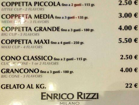 Menu di Enrico Rizzi Attimi Di Gusto 