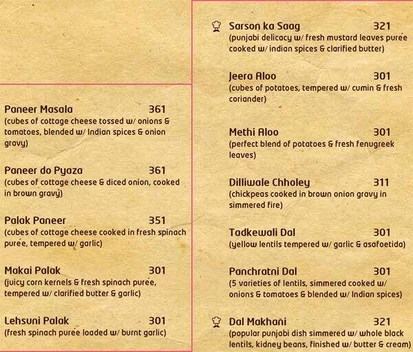 Menu At No 101 Restaurant Mumbai menu-at-no-101-restaurant-mumbai