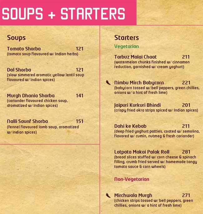 Menu At No 101 Restaurant Mumbai menu-at-no-101-restaurant-mumbai