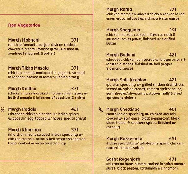 Menu At No 101 Restaurant Mumbai menu-at-no-101-restaurant-mumbai