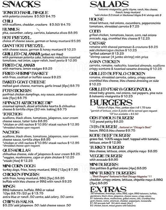 O'Donovan's Menu, Menu for O'Donovan's, North Center, Chicago ...