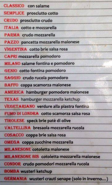 Menu di Vigentina Cafe 