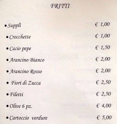 Menu di Al Trapezio Due 